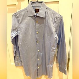 Boys Alfa Perry blue button down dress shirt size 18